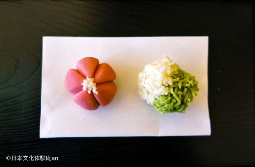 2 Types of Japanese Sweets making and Tea Ceremony - Matcha grinding and a casual tea experience