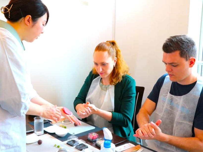 At an Antique Shop, Tea Ceremony and Japanese Sweets Forming - Making Nerikiri by Hand