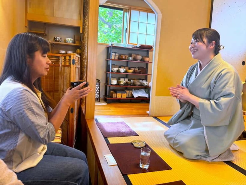 At an Antique Shop, Tea Ceremony and Japanese Sweets Forming - Location Near Nippori Station