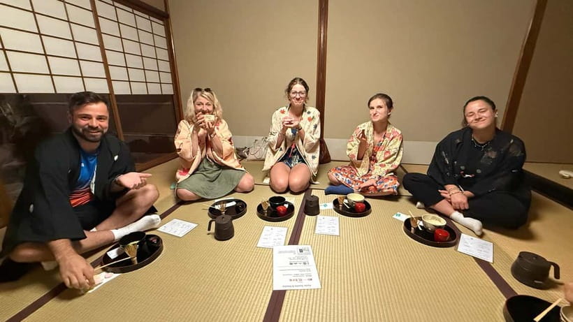 Authentic Tea Ceremony & Sushi in The Museum of Kyoto - A basement tea house with a miniature garden