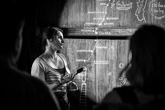 Cellar visit and "Wine time" (Tea Time around wine) - Seeing the old barrels and family story