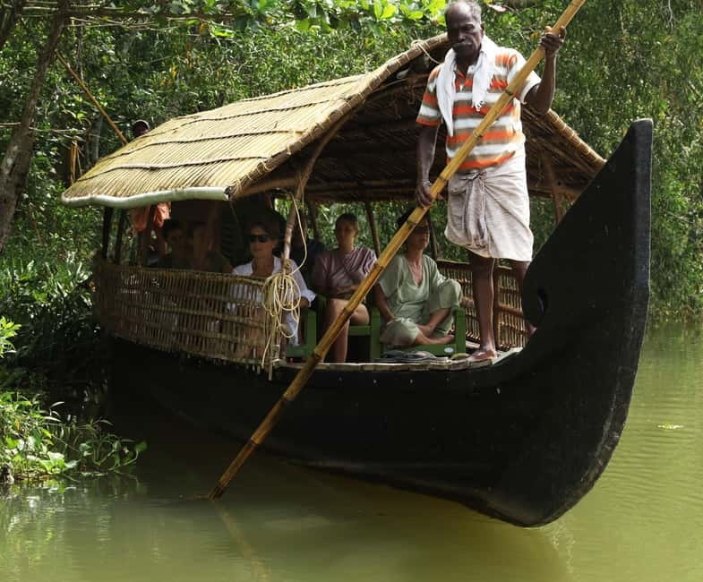 Cochin: Full-day Backwater Tour with Lunch and Evening Tea - A traditional boat without engine noise