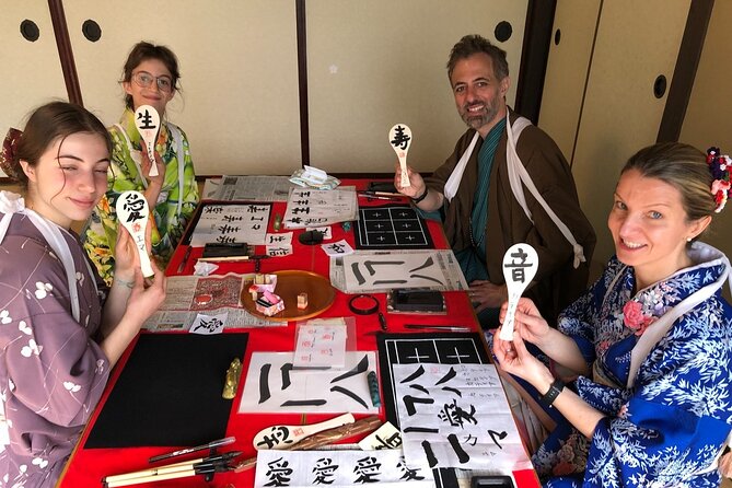 Cultural Activities :Kimono, tea ceremony, Calligraphy and Amulet - Preparing matcha and taking part in the tea ceremony