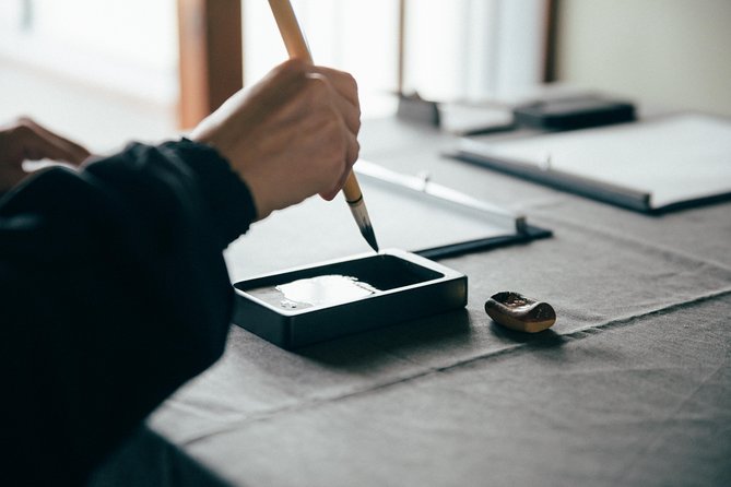 Experience Japanese calligraphy & tea ceremony at a traditional house in Nagoya - Grinding ink and making a framed calligraphy piece