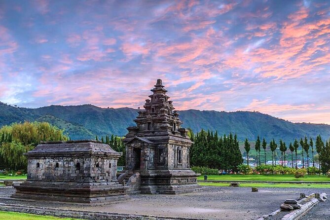 Full-Day Adventure: Tea Plantation & the Mystical Dieng Plateau - Telaga Warna from the viewpoint