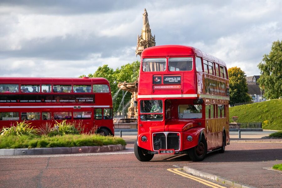 Glasgow: Vintage Bus Tour with Afternoon Tea or Gin - A red Routemaster with a Glasgow twist