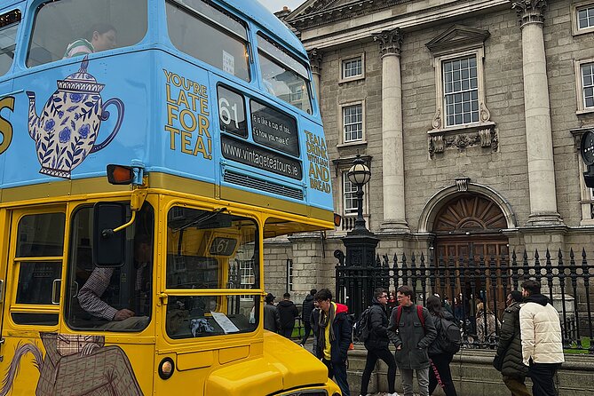Irish Afternoon Tea on 1960s Vintage Bus in Dublin - Phoenix Park from a double-decker window