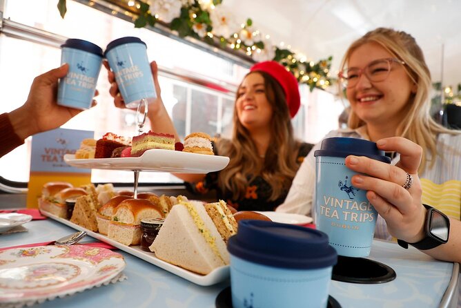 Irish Afternoon Tea on 1960s Vintage Bus in Dublin - What arrives on your tea stand