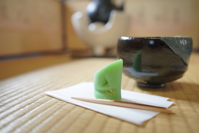Japan's Customs of Ikebana Art, Tea Ceremony & Kimono Welcome - Preparing matcha with Japanese sweets