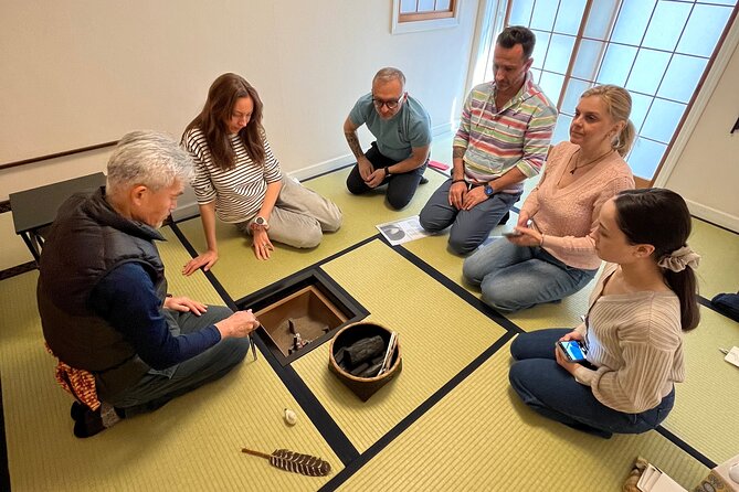 Japanese Sweets Making & Tea Ceremony in Yokohama, suburban Tokyo - Watching charcoal heat the tea water