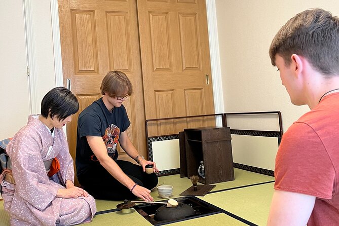 Japanese Tea Ceremony at Private Home in Yokohama, suburban Tokyo - Wagashi gives the lesson a seasonal flavor