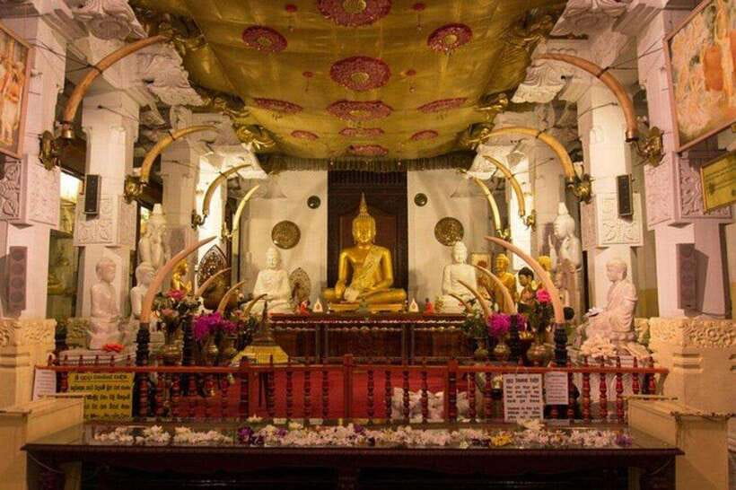 Kandy & Pinnawala & Tea Factory Full Day Tour From Negombo - Entering the Temple of the Sacred Tooth Relic