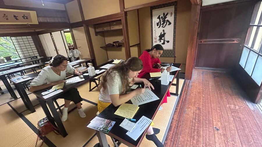 Kyoto: Shakyo & Matcha in Historic Temple Garden - Matcha, wagashi, and a garden view