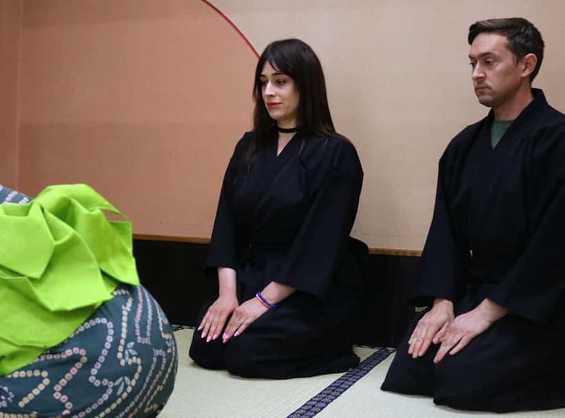 Learn Zen in a class of making Matcha tea near Osaka Castle - Changing into kimono or hakama