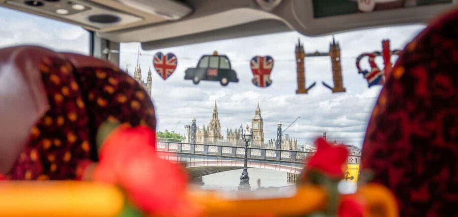 London: Afternoon Tea Bus Tour & London Eye Option - The route from Big Ben to the Tower of London