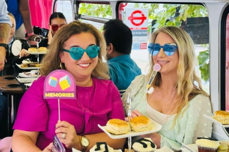 London: "Here We Go Again" Afternoon Tea Bus - Big Ben, the London Eye, and the Shard