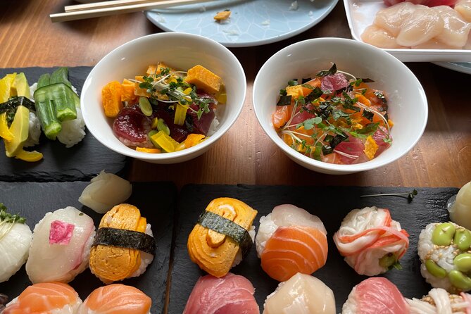 [NEW]JPN CULTURE - Buy@Toyosu Market SUSHI Making +TEA +Maid Cafe - Adding Akihabara and a Maid Café