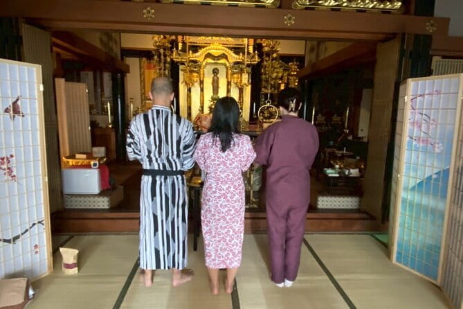Osaka:Zen Tea Ceremony and Foot Bath Experience<45min> - Preparing matcha in a temple setting