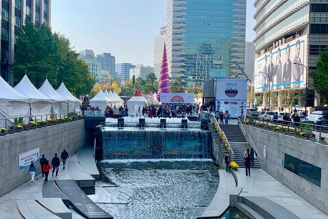 Private Full-Day Guided Tour in Seoul with Lunch, Tea and Dinner - Cheonggyecheon Stream and HiKR Ground