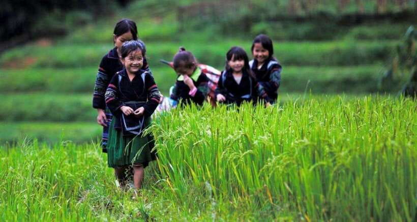 Sapa: Half Day Treck To Visit Y Linh Ho , Lao Chai, Ta Van - The waterfall stop and a well-timed rest