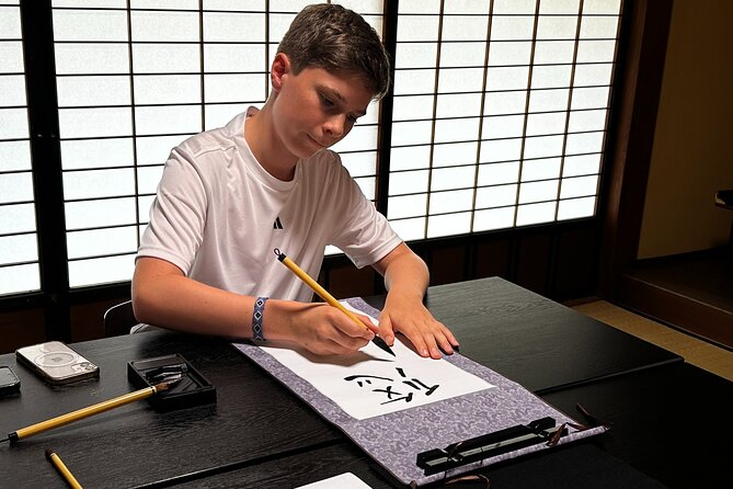 Shizuoka Shore Excursion: Zen, Matcha & Calligraphy Shimizu Port - Choosing a kanji name and using brush and ink