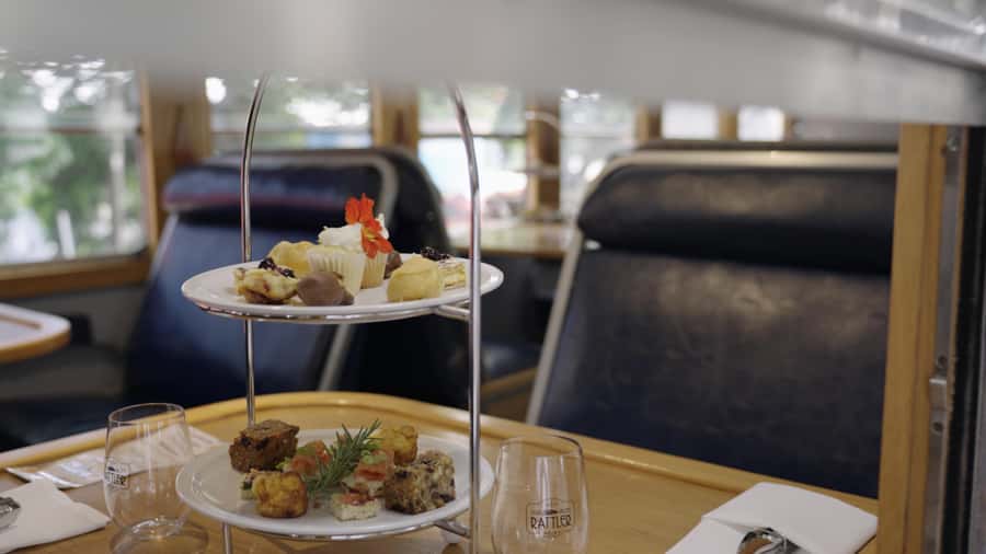 Sunshine Coast:Silver Bullet High Tea at Mary Valley Rattler - A slow ride through the Mary Valley