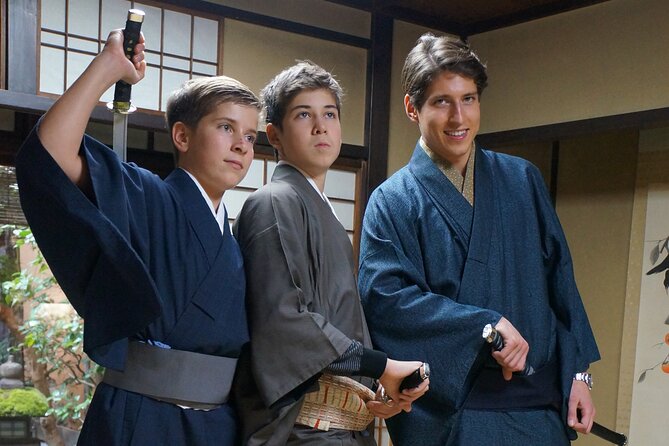 Tea ceremony and kimono experience at Kyoto, Tondaya - Getting dressed in a silk kimono