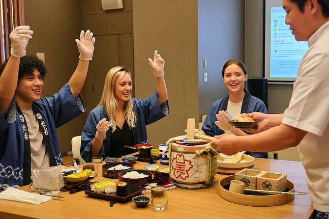 Tokyo Sushi Making Class : Sake Ceremony & Matcha Experience - Key points at a glance