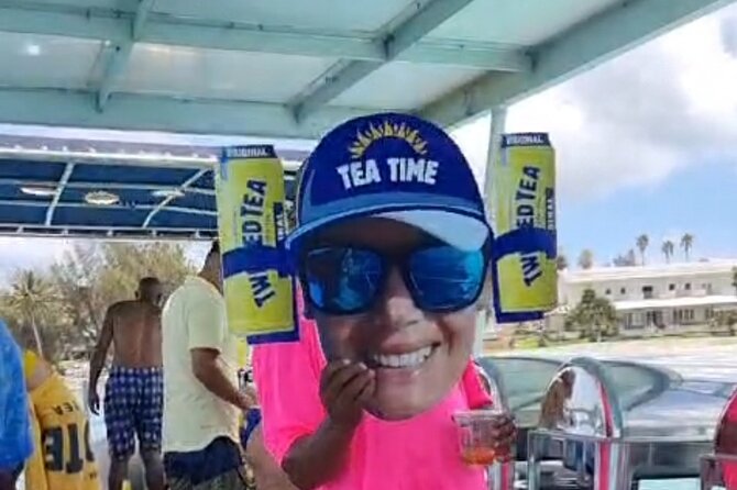 Twisted Tea Pontoon Party Boat in beautiful Bermuda - Weather, Cancellations, and Participation